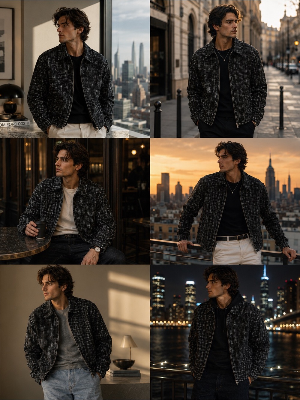 Zara Black White Tweed Jacket